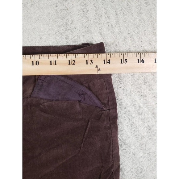 VTG Bebe Pants Womens 4 Brown Corduroy Wide Leg Low Rise Cuffed Capri Outdoor - Picture 4 of 9